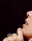KINETIC · GOLD RING WITH NATURAL GEMSTONES AND DIAMONDS