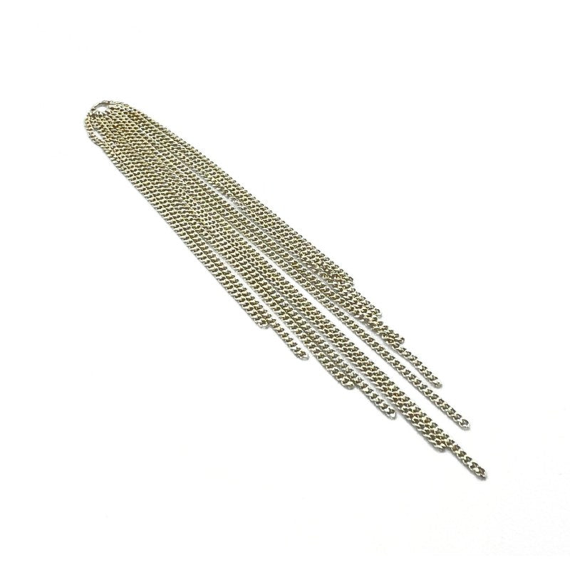 NOCTURNE earring add-on in silver with delicate chain cascade – front view