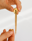 Nocturne modular vermeil earring demonstrating its versatile design and multiple styling options by Carlota Guardia