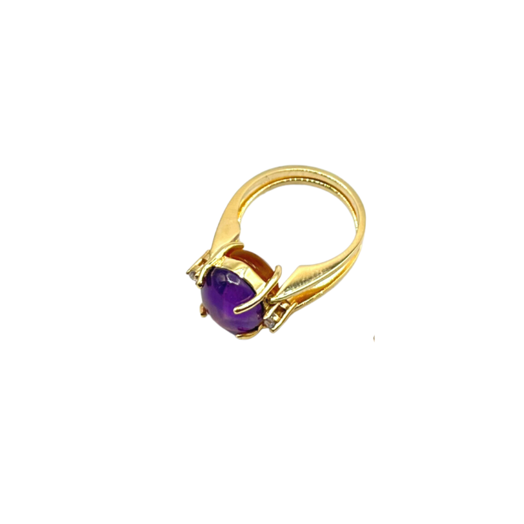 KINETIC YELLOW &amp; PURPLE SERIES · GOLD RING WITH NATURAL GEMSTONES AND DIAMONDS