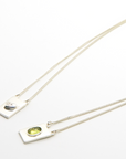 Grace scapular necklace by Carlota Guardia Jewelry from the Be Grateful collection, designed to support a daily gratitude ritual, crafted in recycled gold with natural gemstone.